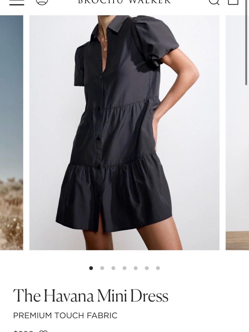 Brochu Walker Havana mini dress in washed black